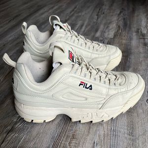 FILA men’s disruptor sneakers ivory